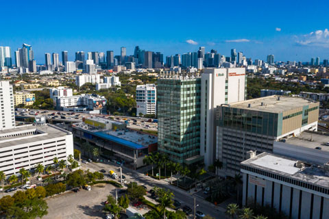 Skyline of Don Soffer Clinical Research Center