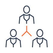 graphic icon of people networking